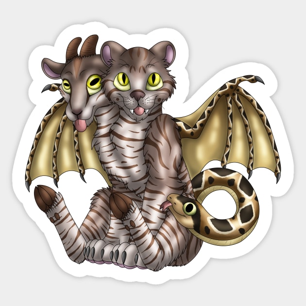 Chimera Cubs: Chocolate Tabby Sticker by spyroid101